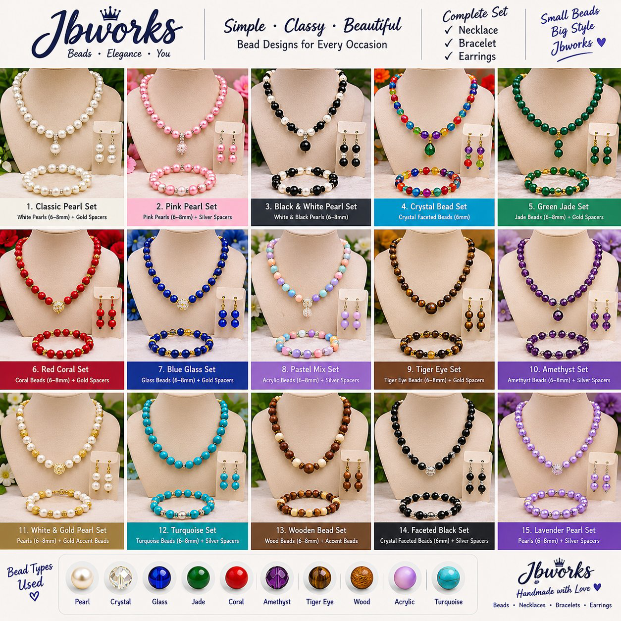 Accessories available in different colors, sizes and designs