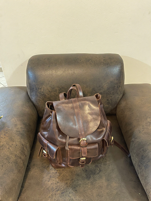 Dark brown back pack