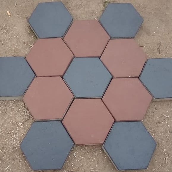 Hexagon paving block