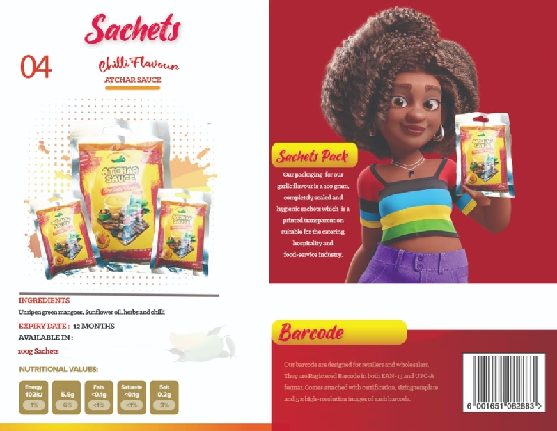 Atchar Sauce Sachets Chili flavor