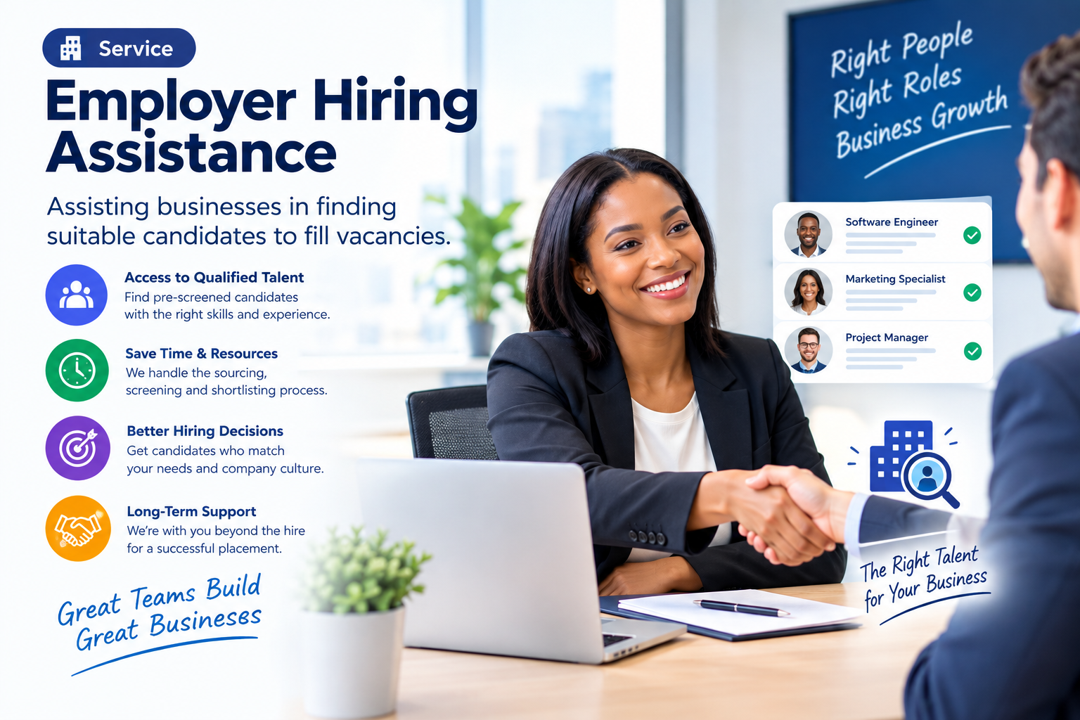 Employer hiring assistance