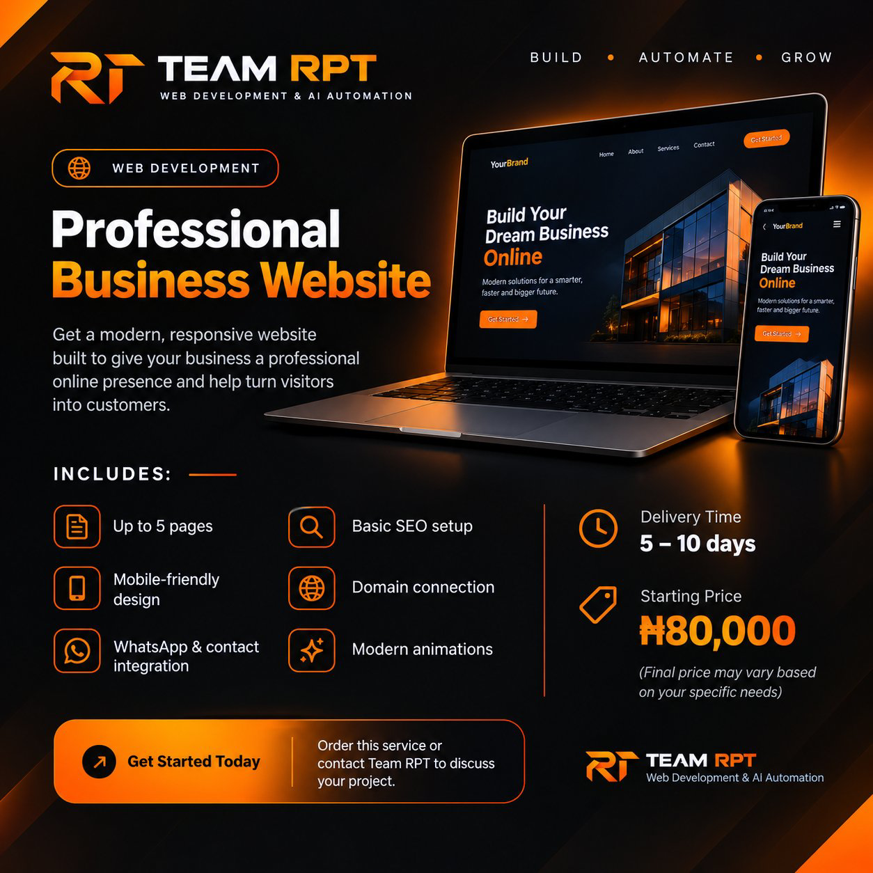 Web Application development and Automations