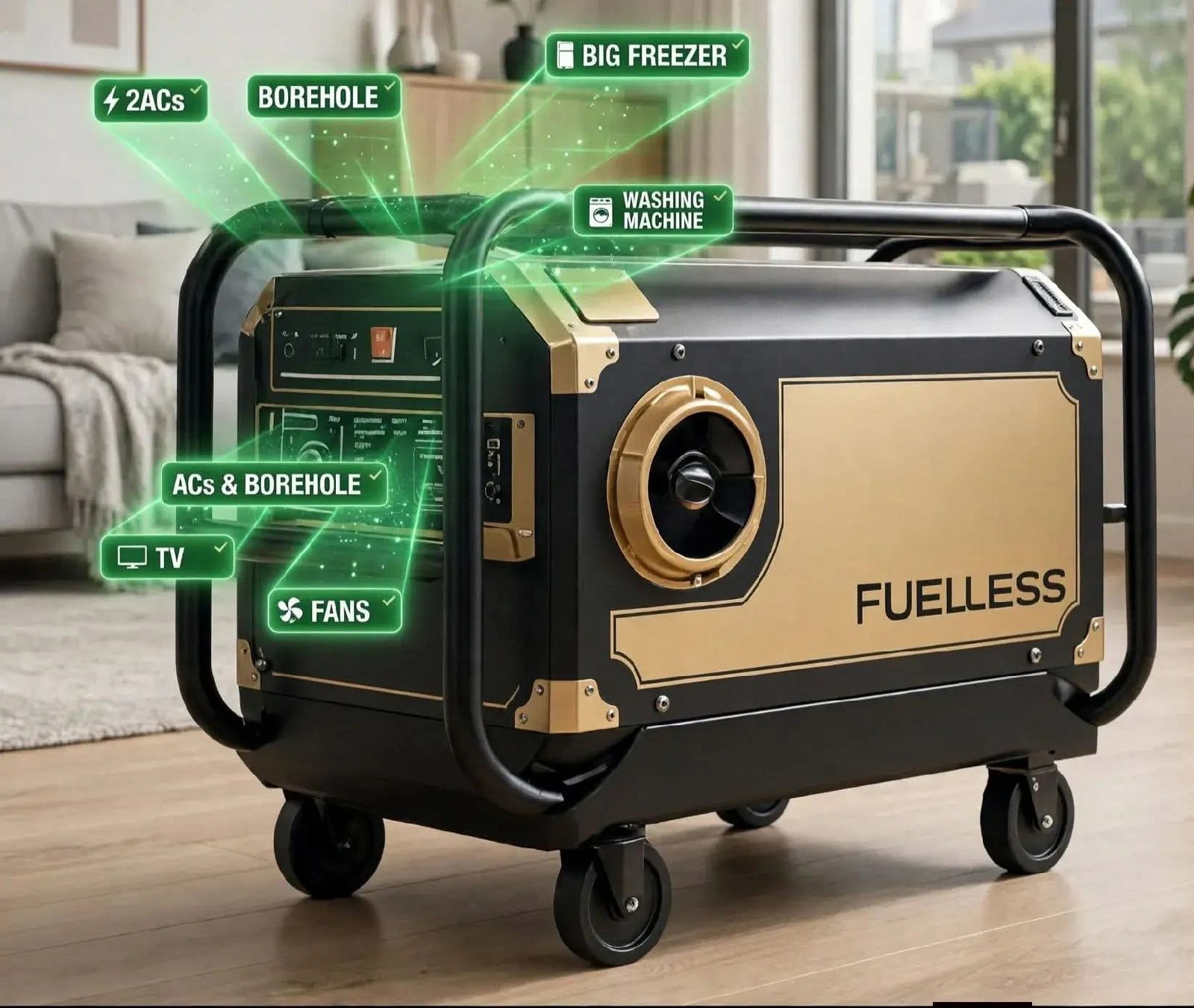 10KVA Fuelless Noiseless And Smokeless Generators