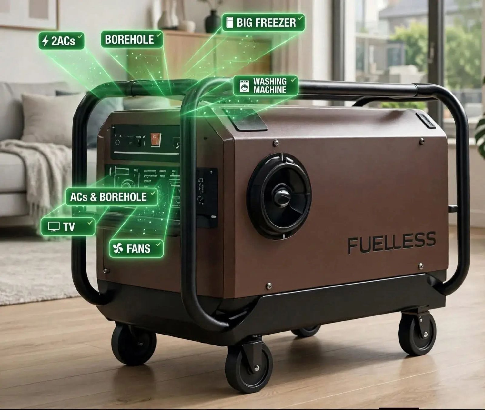 10KVA Fuelless Noiseless And Smokeless Generators