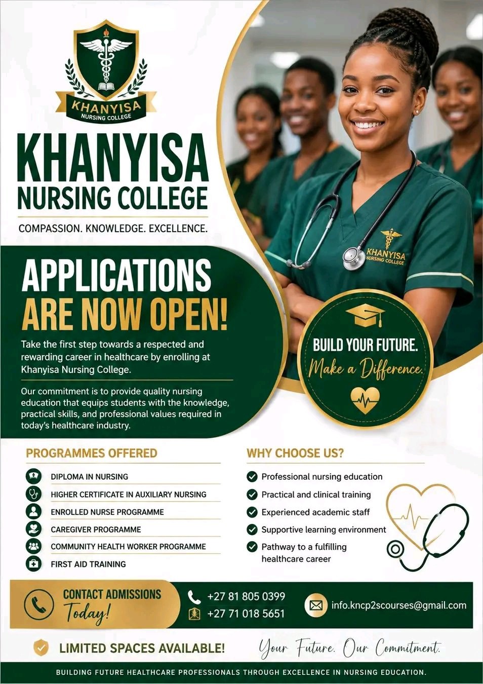 Khanyisa Nursing College Is Now Open For Applications
