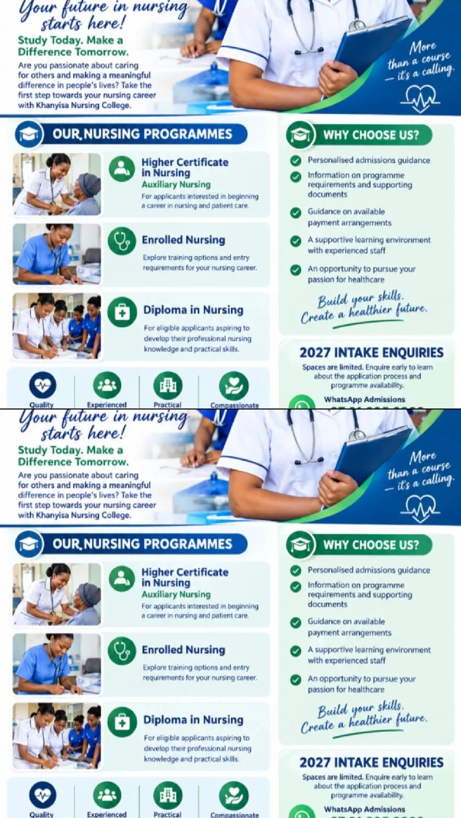 Apply Now For Upcoming 2027 Intakes Now